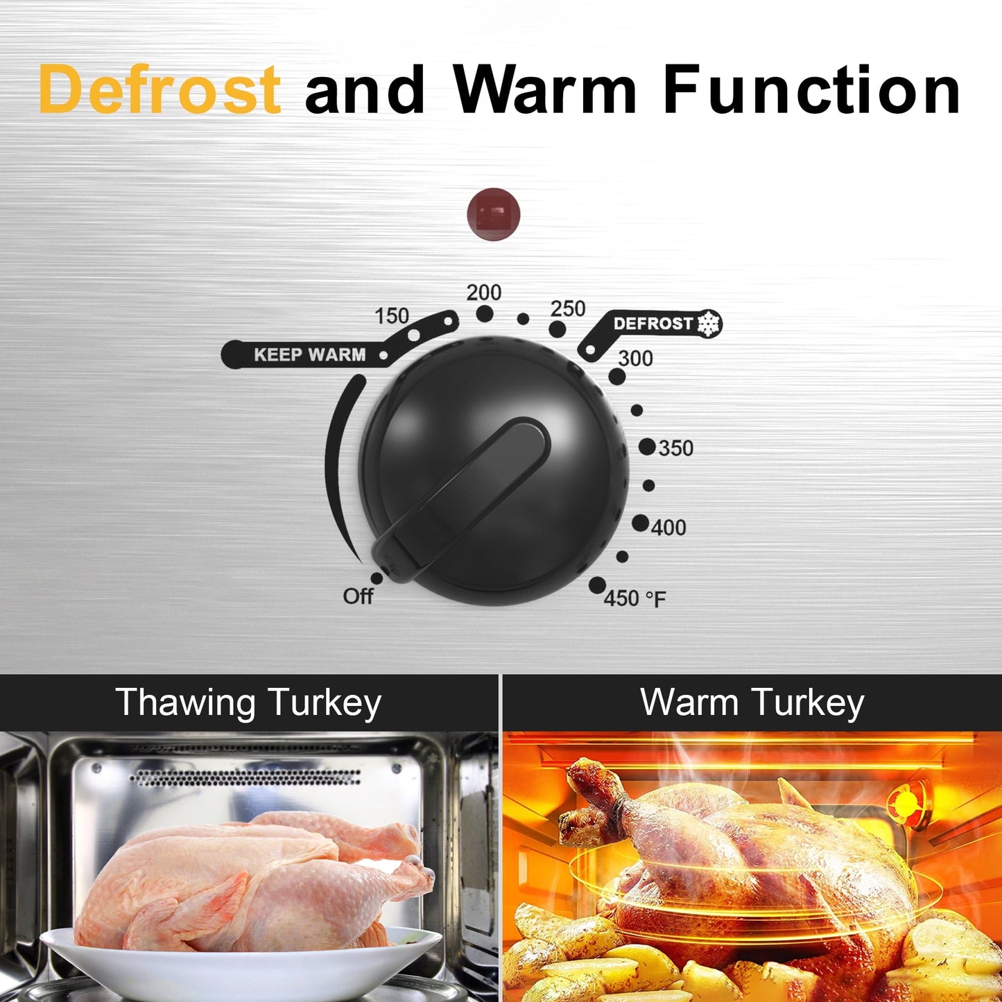 Electric Roaster,20 Quart Roasting Oven with Self-Basting Lid Removable Pan,Turkey Roaster Oven with 150 to 450F Temperature Control Cool-Touch Handles,Black