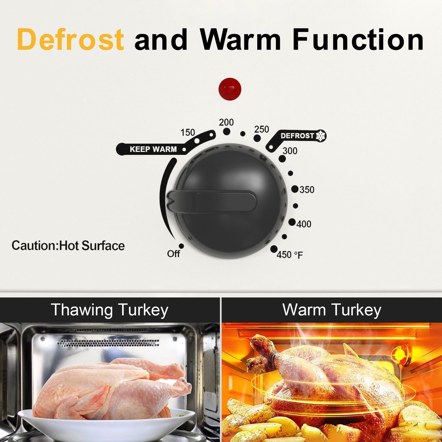Electric Roaster,20 Quart Roasting Oven with Self-Basting Lid Removable Pan,Turkey Roaster Oven with 150 to 450F Temperature Control Cool-Touch Handles,Black