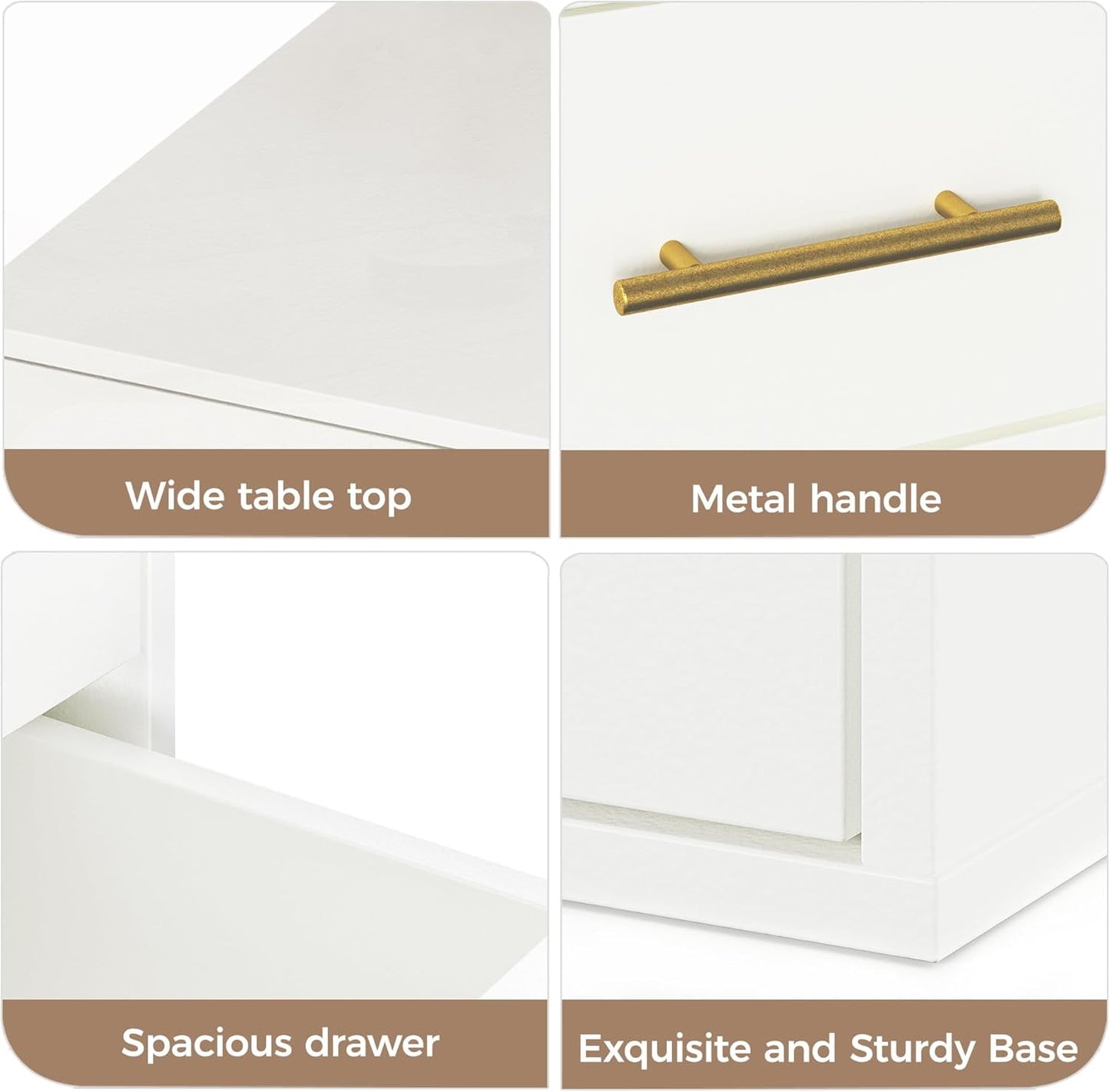 Superjoe Cube Storage Organizer, 2-Drawer Stackable Bookshelf, White Single Cube Shelf, Modular Cubby Storage System, Wooden Display Shelf for Closet, Living Room, Bedroom, Apartment, Dorm