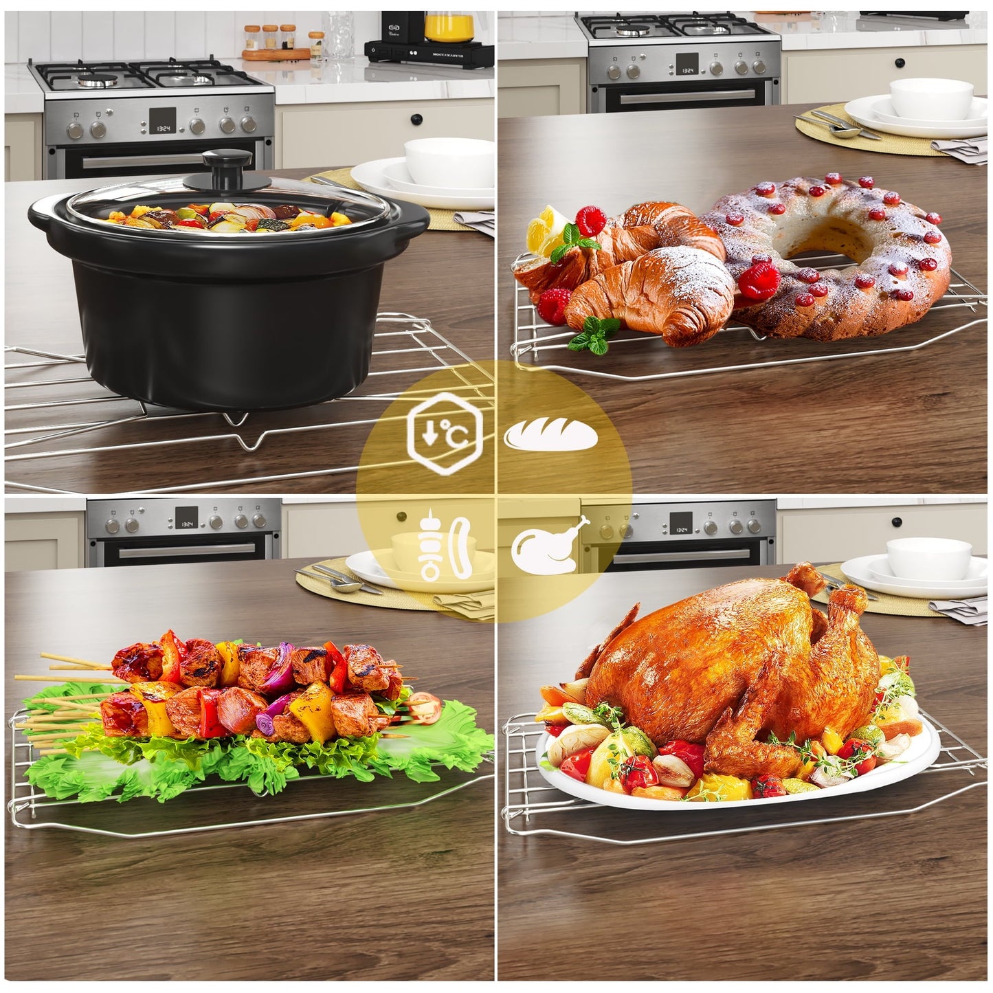 Electric Roaster,20 Quart Roasting Oven with Self-Basting Lid Removable Pan,Turkey Roaster Oven with 150 to 450F Temperature Control Cool-Touch Handles,Black
