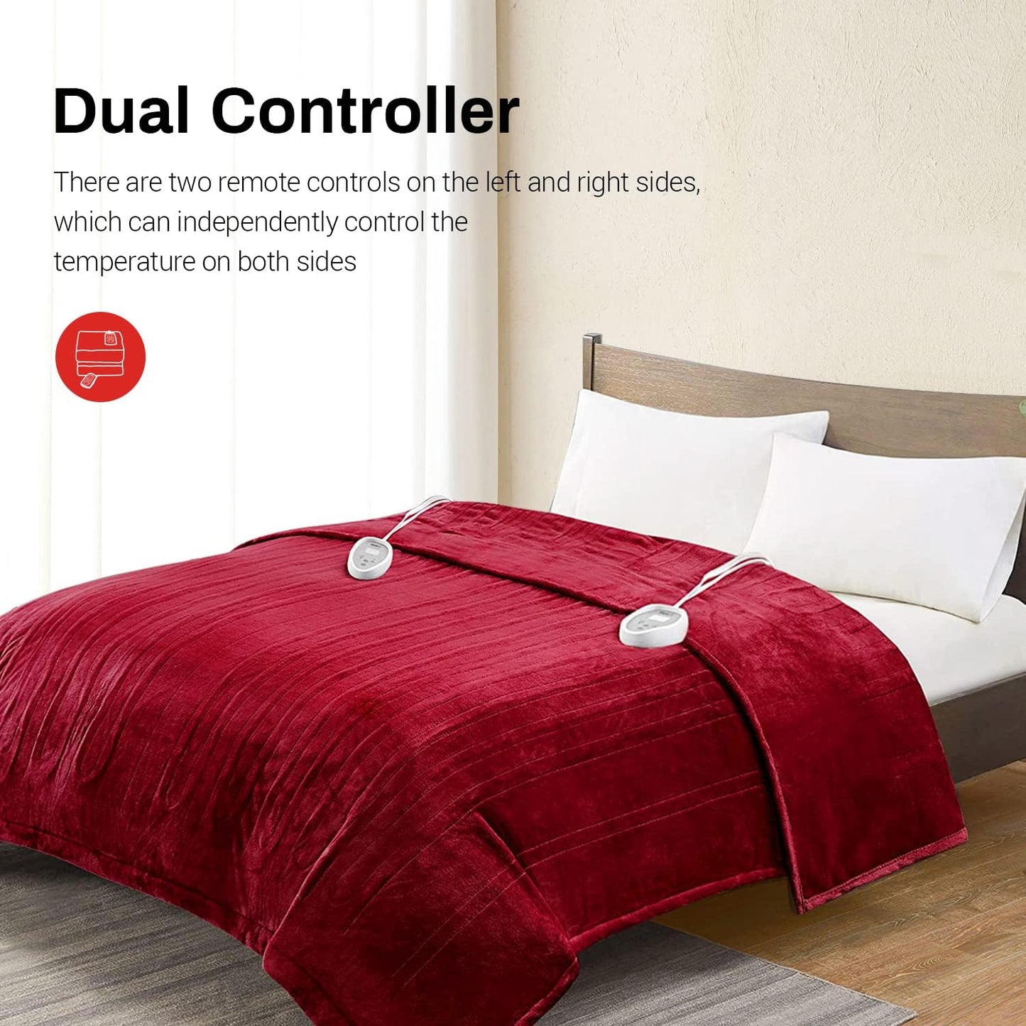 Sunvivi Controller for Electric Blanket King, Yellowish Light, LCD Display