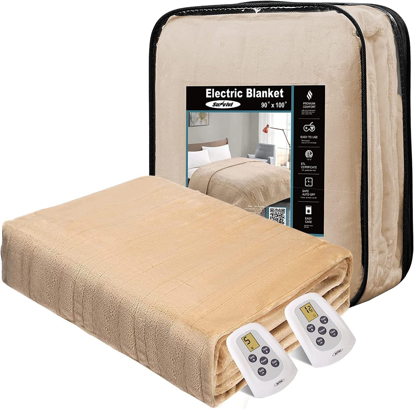 Sunvivi Controller for Electric Blanket King, Yellowish Light, LCD Display