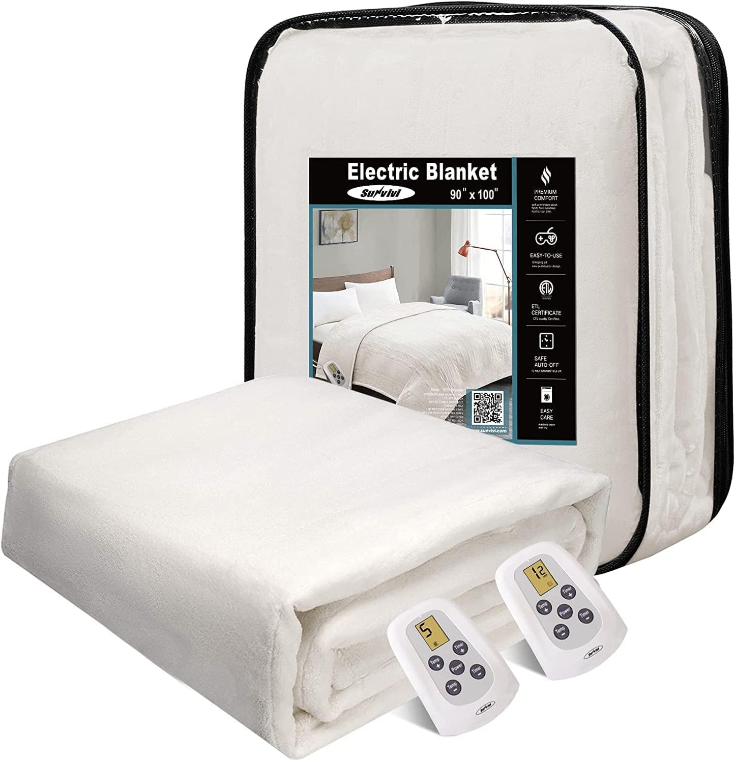 Sunvivi Controller for Electric Blanket King, Yellowish Light, LCD Display
