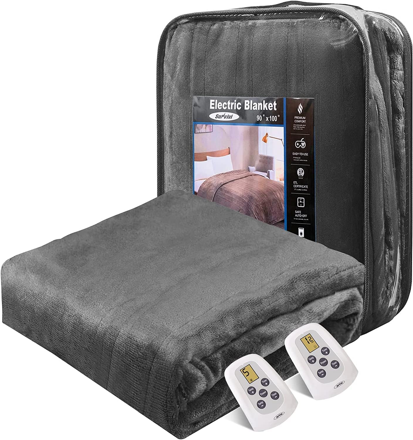 Sunvivi Controller for Electric Blanket King, Yellowish Light, LCD Display