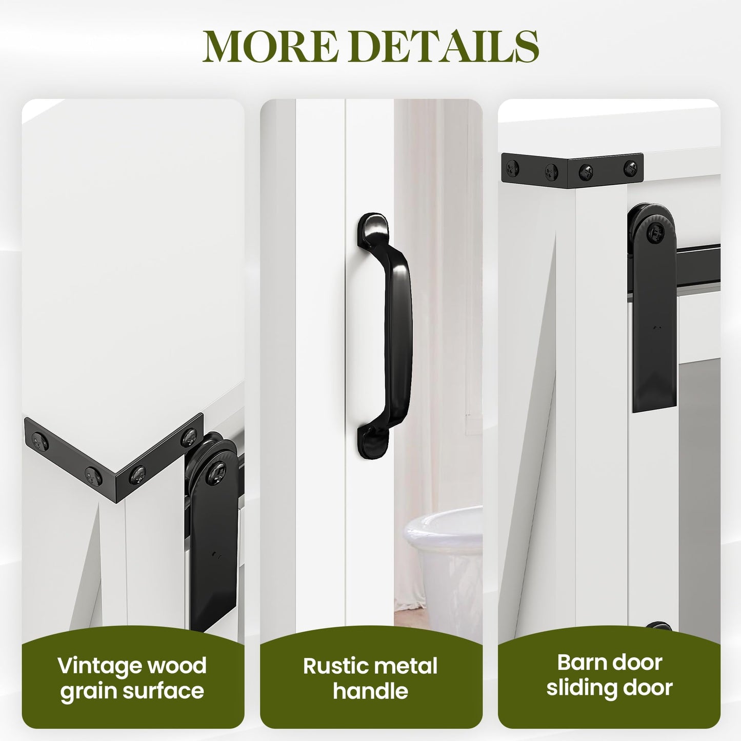 CozyHome 28in Bathroom Cabinet Wall Mount with Sliding Mirror Door, Over The Toilet Storage Cabinet, Farmhouse Medicine Cabinet with Shelves and Towel Bar for Living Room, 28" W x 29" H, White