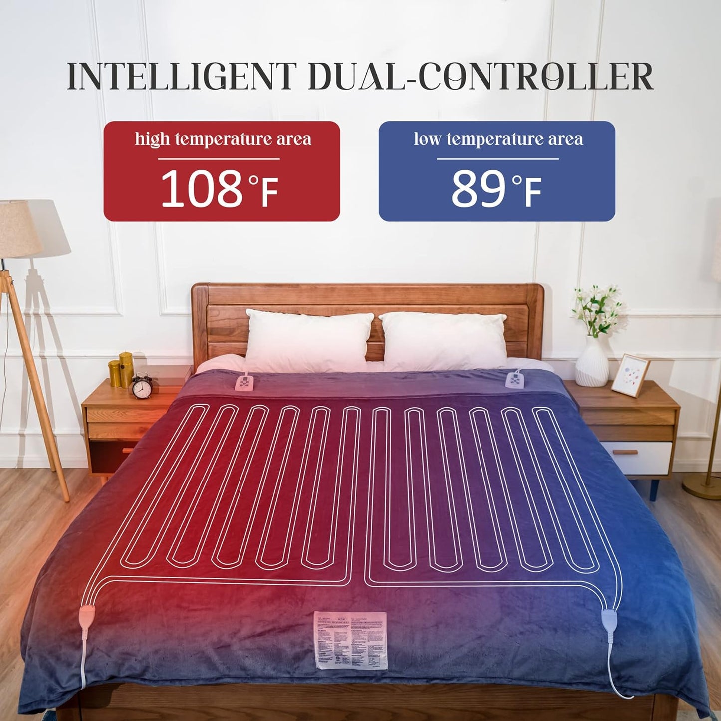 Sunvivi Controller for Electric Blanket King, Yellowish Light, LCD Display