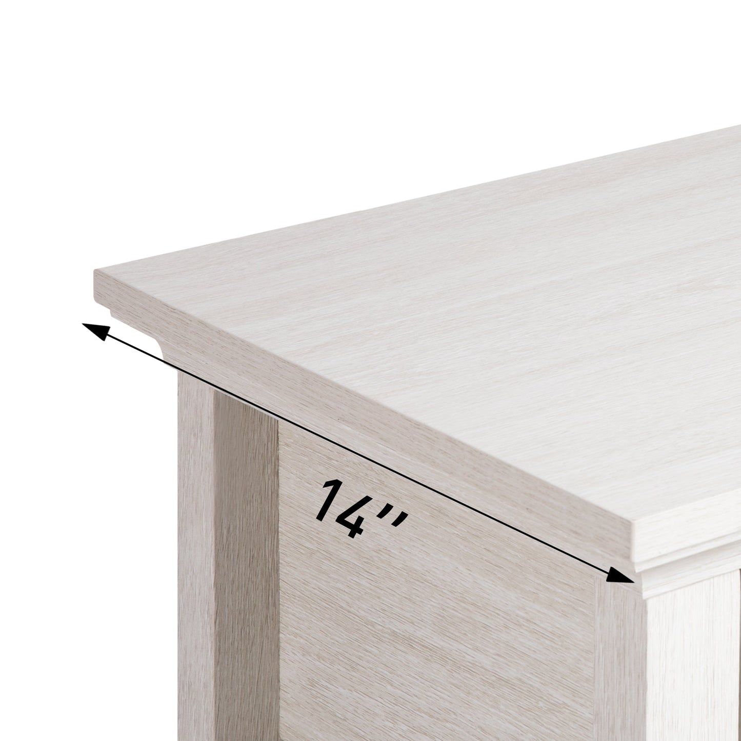 Royalcraft Rattan Console Table, Boho Entryway Table with Widened Tabletop & 2 Spacious Drawers, Farmhouse Sofa Table with Storage Shelf, Foyer Table for Living Room, Hallway, Entryway, Grayish White