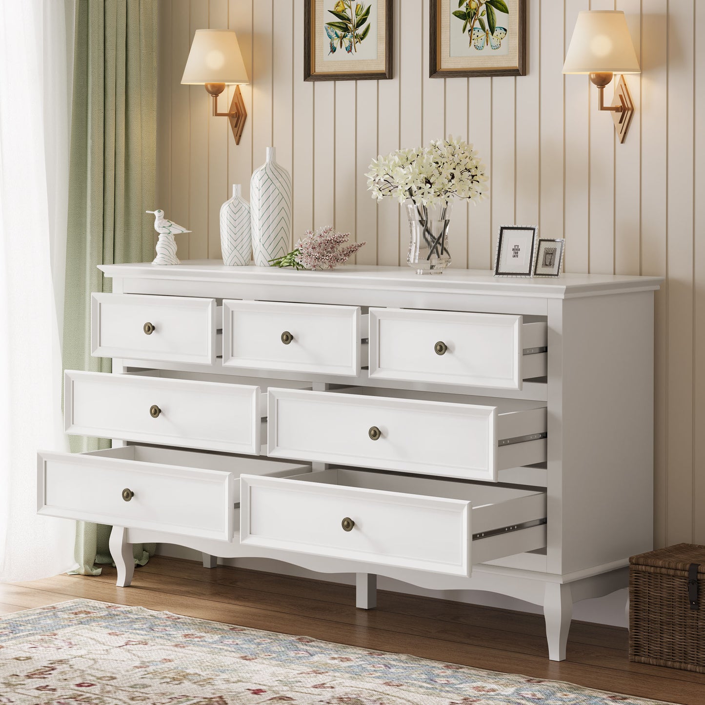 55'' Dresser with 7 Spacious Drawers