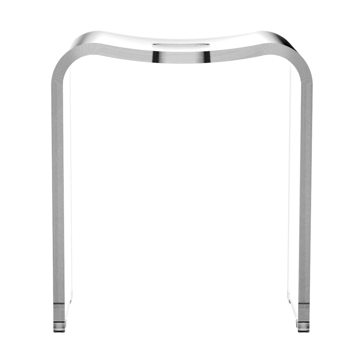 Superjoe Acrylic Shower Bench Seat Bathroom Shower Stool, Rounded Edge and Sleek Designed, 3/4" Thick, Weight Capacity 300 lbs, Clear