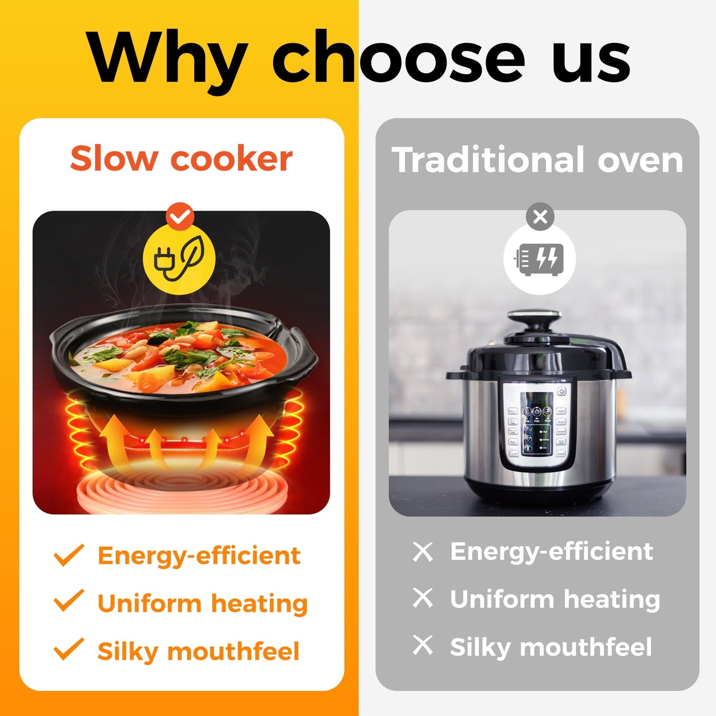 SUNVIVI Dual Pot Slow Cooker, 2 Pot Small Mini Crock Buffet Server and Warmer with Ceramic Pot, Adjustable Temp