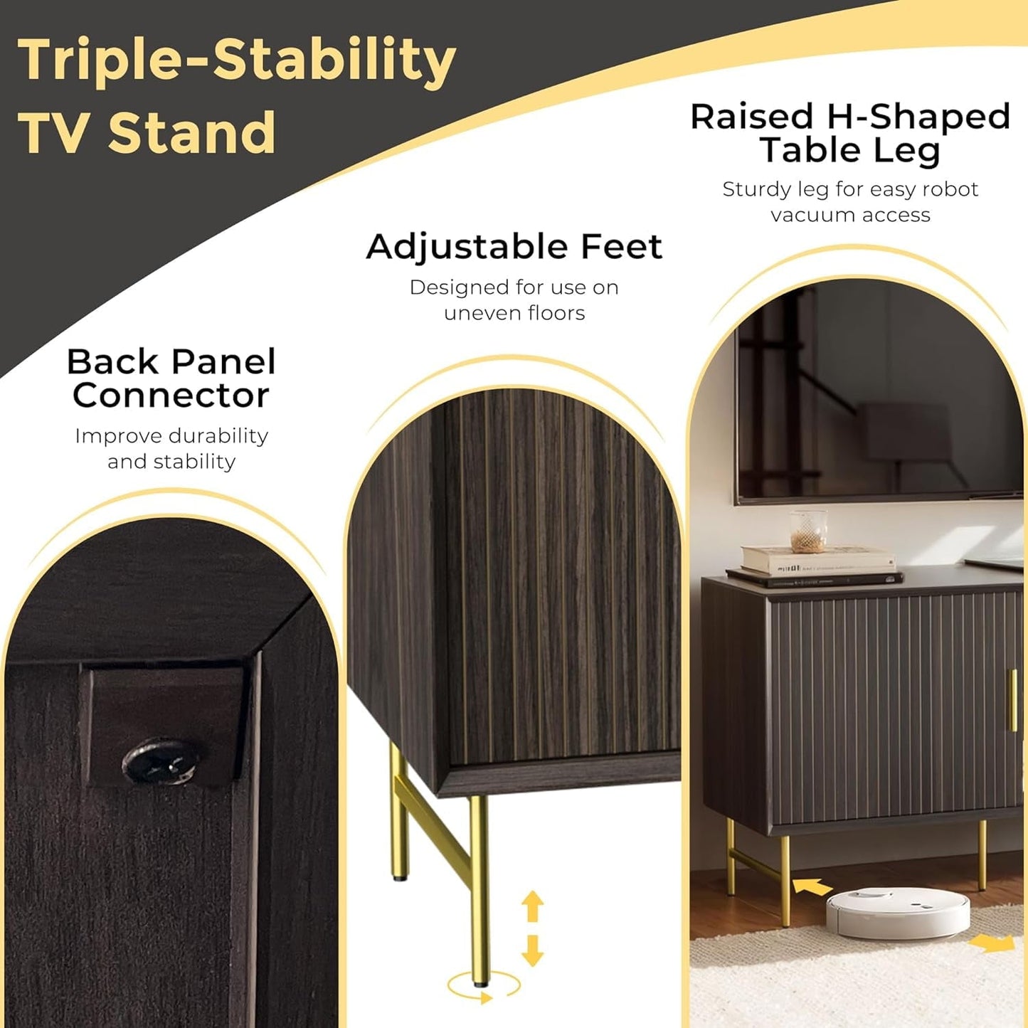 RoyalCraft 70¡± Mid Century Modern TV Stand