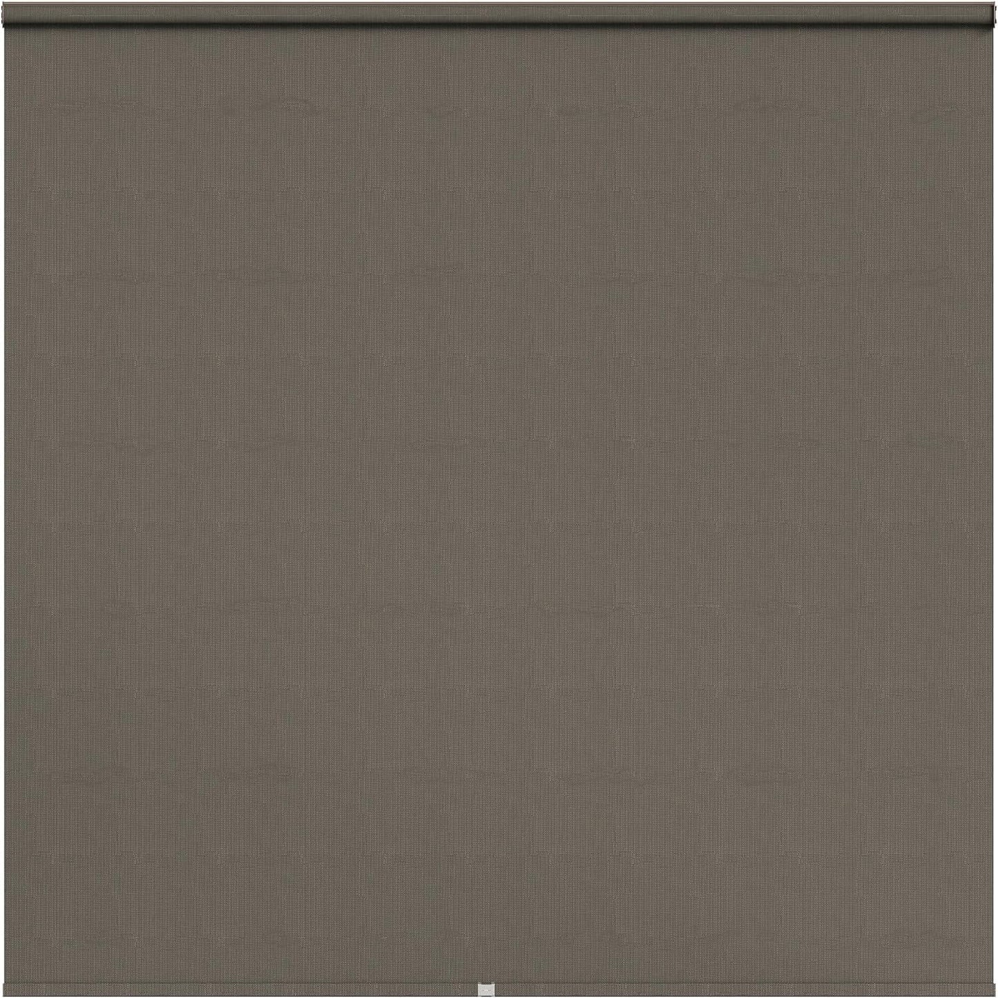sunvivicollection Cordless Outdoor Roller Sun Shade with Pole£¬6'Wx8'H 420GSM 95% Blockout Waterproof Outdoor Blinds Roll Up for Gazebo Porch, Deck, Pergola,Brown