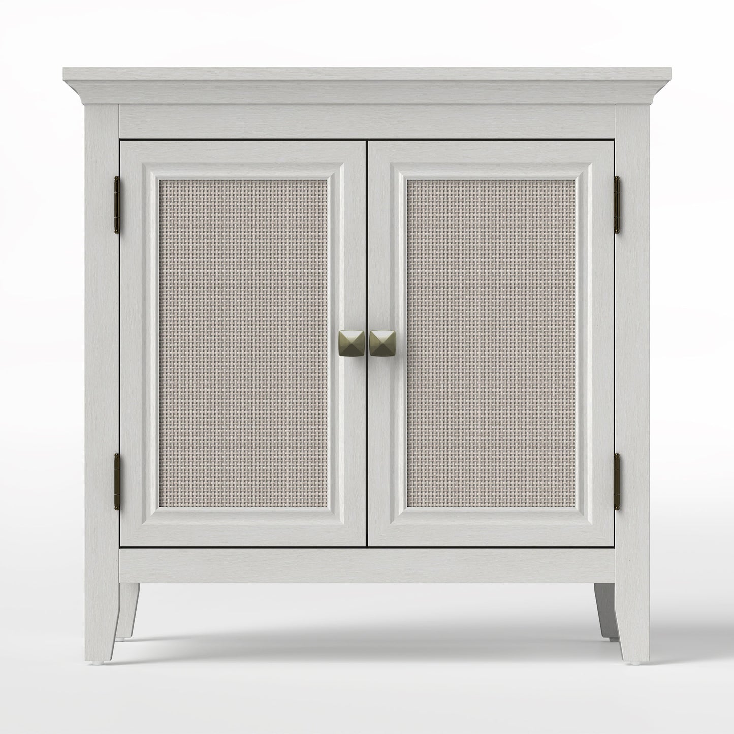 Storage Cabinet, Kitchen Sideboard Cabinet with Rattan Decor Doors, Accent Buffet Cabinet with Adjustable Storage Shelf, Wood Cabinet Organizer for Hallway, Dining Room, Living Room