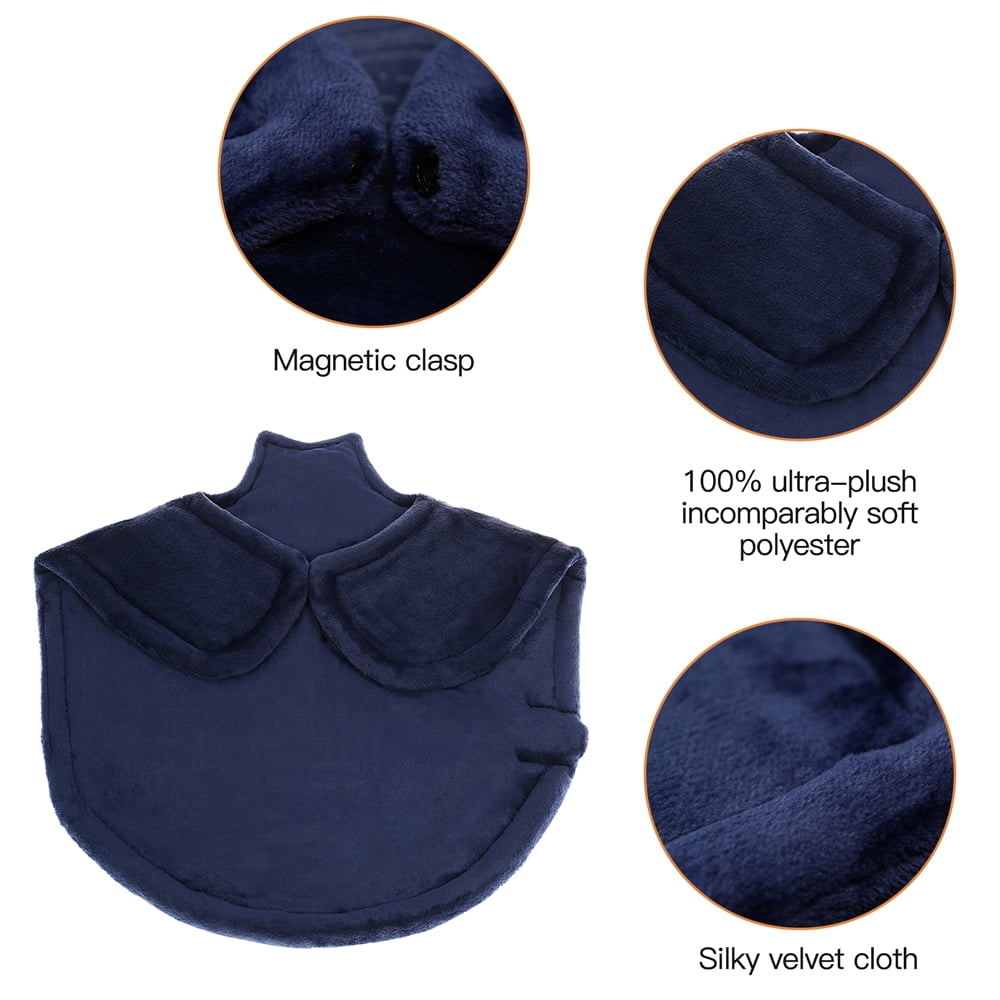 Superjoe Heating Pad for Neck and Shoulder Pain Relief, 27"x 25" Large Electric Heating Pad for Back Pain with Auto Off, 3 Temperature Settings, Soft Flannel,Blue