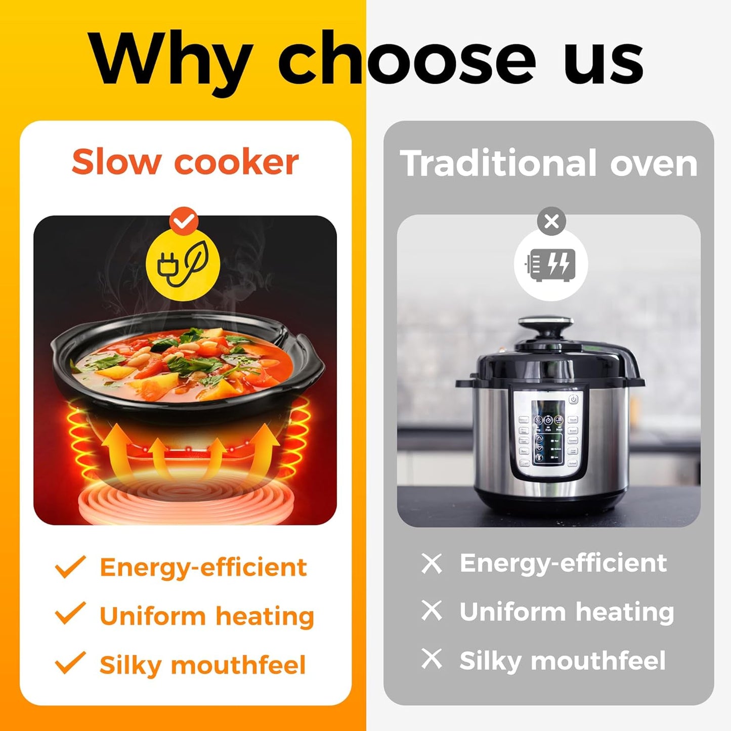 Triple Slow Cooker, Food Warmer Buffet Servers with 3 Spoons, Removable Lids & Spoon Rests, Perfect Gift for Christmas, for Parties, Entertaining & Holidays