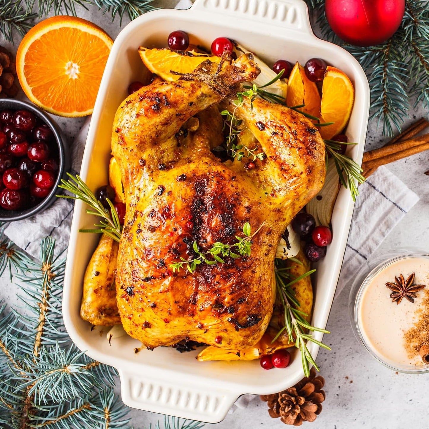 Superjoe 20 Quart Electric Roaster Oven with Self-basting Lid, Turkey Roaster Oven with Removable Pan and Rack, White