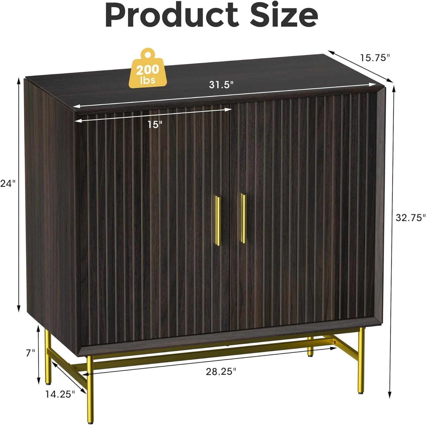 RoyalCraft Sideboard Buffet Storage Cabinet Set